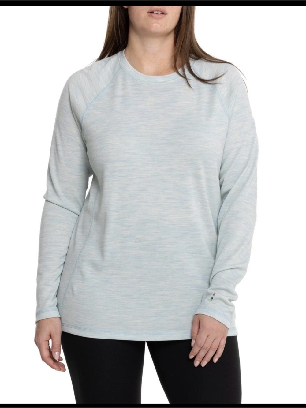 SmartWool Women’s Classic Thermal Base Layer Crew In Winter Sky Long Sleeve SZ L